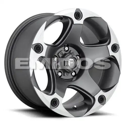 FUEL D684 MENACE MATTE GUN METAL MACHINED 6x139.7 17R 9 106.1 -12