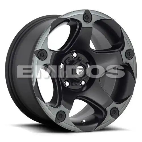 FUEL D685 MENACE MATTE BLACK DOUBLE DARK TINT 6x139.7 17R 9 106.1 -12