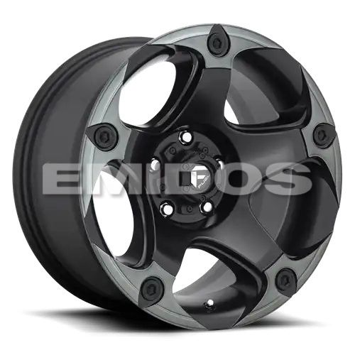 FUEL D685 MENACE MATTE BLACK DOUBLE DARK TINT 6x139.7 17R 9 106.1 1