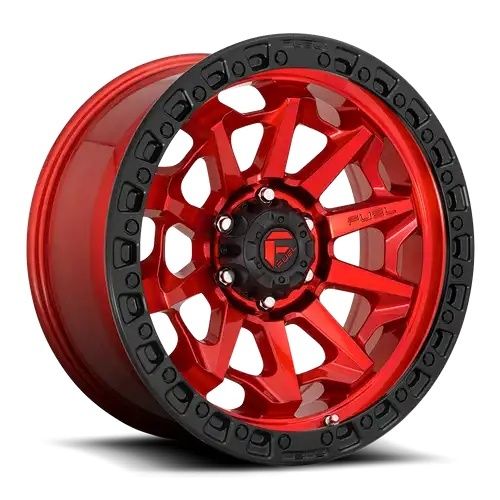 FUEL D695 COVERT CANDY RED BLACK BEAD RING 8x165.1 18R 9 125.1 -12
