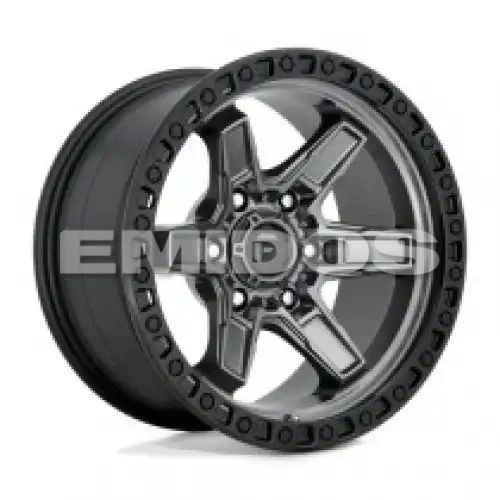 FUEL D698 KICKER MATTE GUN METAL BLACK BEAD RING 6x139.7 17R 9 106.1 1