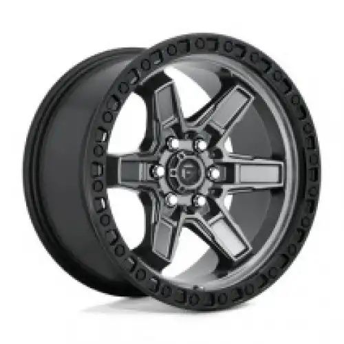 FUEL D698 KICKER MATTE GUN METAL BLACK BEAD RING 6x114.3 17R 9 66.06 12