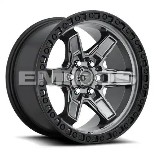 FUEL D698 KICKER MATTE GUN METAL BLACK BEAD RING 6x135 20R 9 87.1 1