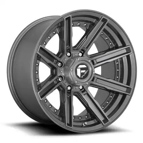 FUEL D710 ROGUE PLATINUM BRUSHED GUN METAL TINTED CLEAR 8x170 20R 10 125.1 -18