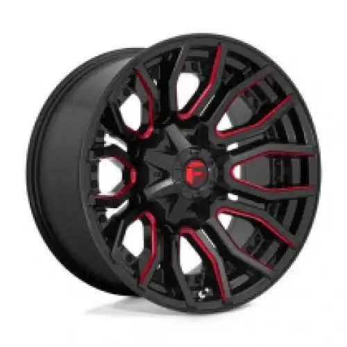 FUEL D712 RAGE GLOSS BLACK RED TINTED CLEAR 8x170 20R 10 125.1 -18