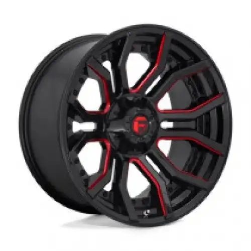 FUEL D712 RAGE GLOSS BLACK RED TINTED CLEAR 6x135/139.7 20R 10 106.1 -18