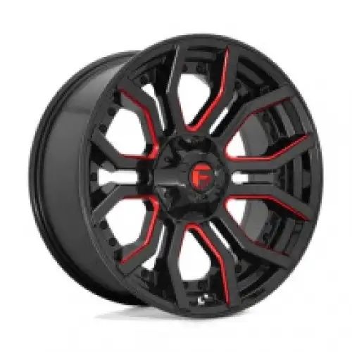 FUEL D712 RAGE GLOSS BLACK RED TINTED CLEAR 5x127/139.7 20R 9 87.1 1