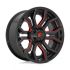 FUEL D712 RAGE GLOSS BLACK RED TINTED CLEAR 5x127/139.7 22R 10 87.1 -18