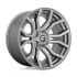 FUEL D713 RAGE PLATINUM BRUSHED GUN METAL TINTED CLEAR 8x180 22R 10 124.2 -18