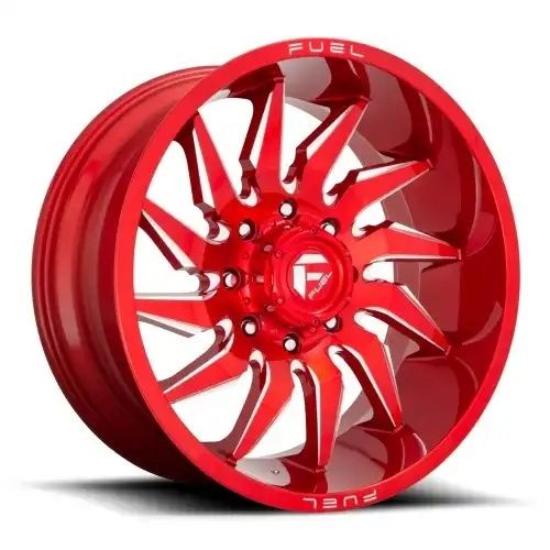 FUEL D745 SABER CANDY RED MILLED 8x165.1 20R 9 125.1 1