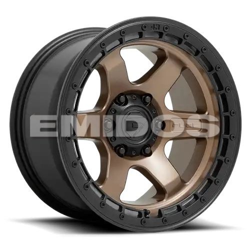 FUEL D751 BLOCK MATTE BRONZE W/ BLACK RING 6x135 17R 9 87.1 -12