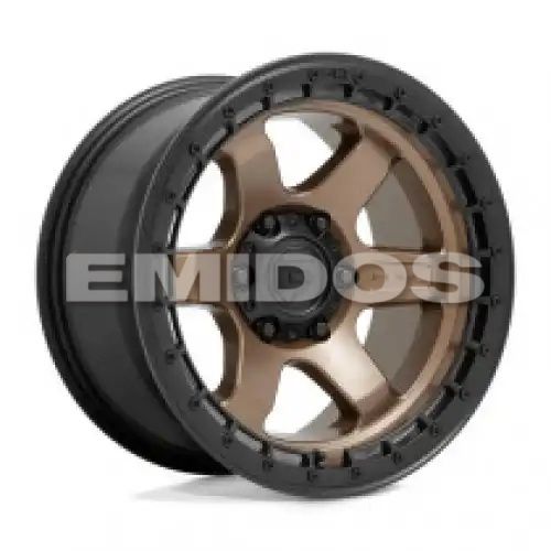 FUEL D751 BLOCK MATTE BRONZE W/ BLACK RING 6x139.7 18R 9 106.1 -12