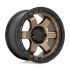 FUEL D751 BLOCK MATTE BRONZE W/ BLACK RING 6x139.7 18R 9 106.1 20