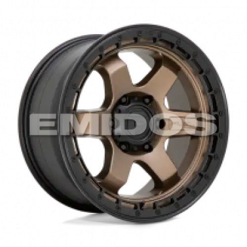 FUEL D751 BLOCK MATTE BRONZE W/ BLACK RING 6x114.3 18R 9 66.06 1