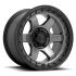 FUEL D752 BLOCK MATTE GUNMETAL W/ BLACK RING 6x135 18R 9 87.1 1