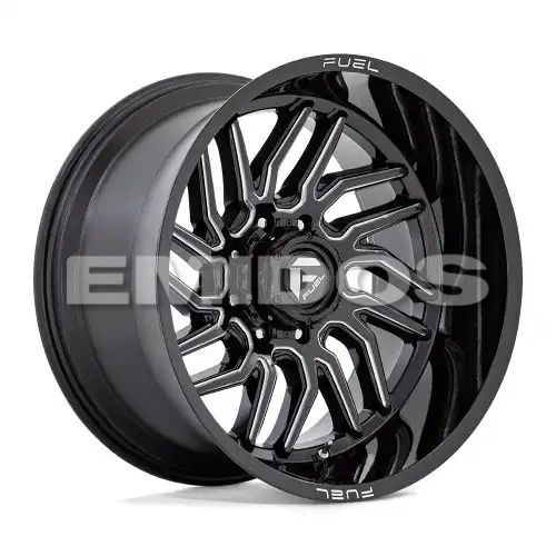 FUEL D807 HURRICANE GLOSS BLACK MILLED 8x165.1 24R 12 125.1 -44