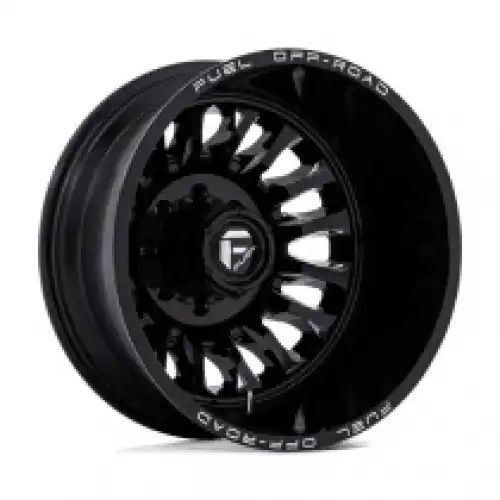 FUEL D868 ARC DUALLY GLOSS BLACK MILLED 8x210 20R 8.25 154.3 -227