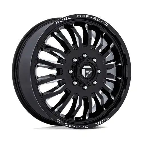 FUEL D868 ARC DUALLY GLOSS BLACK MILLED 8x165.1 22R 8.25 117 104