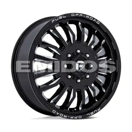 FUEL D868 ARC DUALLY GLOSS BLACK MILLED 8x165.1 22R 8.25 117 -201