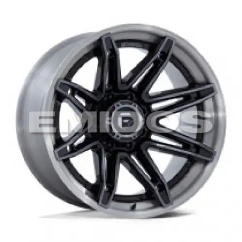 FUEL FC401 BRAWL GLOSS BLACK BRUSHED DARK TINT 8x180 24R 12 124.2 -44