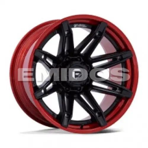 FUEL FC401 BRAWL MATTE BLACK W/ CANDY RED LIP 8x165.1 20R 10 125.1 -18