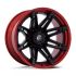 FUEL FC401 BRAWL MATTE BLACK W/ CANDY RED LIP 6x139.7 24R 12 106.1 -44