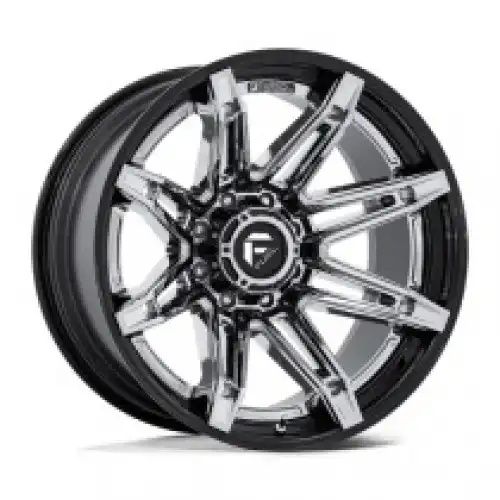 FUEL FC401 BRAWL CHROME W/ GLOSS BLACK LIP 8x170 22R 10 125.1 -18