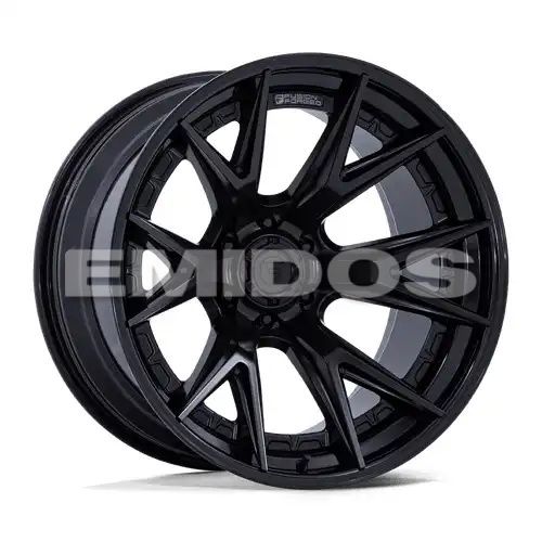 FUEL FC402 CATALYST MATTE BLACK W/ GLOSS BLACK LIP 8x180 22R 10 124.2 -18