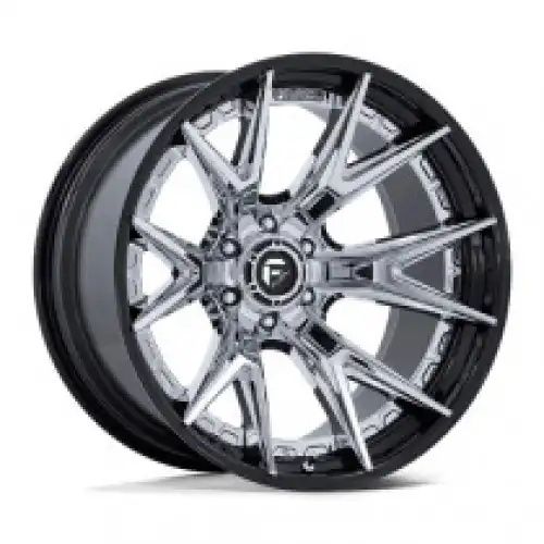 FUEL FC402 CATALYST CHROME W/ GLOSS BLACK LIP 6x135 20R 9 87.1 1