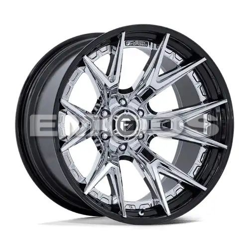 FUEL FC402 CATALYST CHROME W/ GLOSS BLACK LIP 6x139.7 20R 9 106.1 20