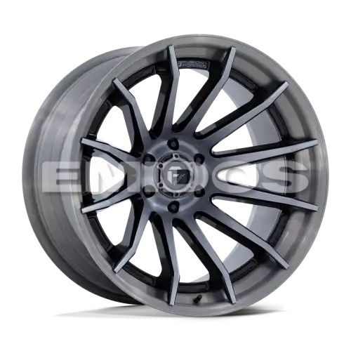FUEL FC403 BURN GLOSS BLACK BRUSHED DARK TINT 5x127 24R 12 71.5 -44