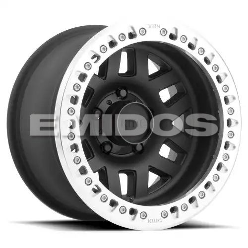 KMC KM229 MACHETE CRAWL BEADLOCK SATIN BLACK W/ MACHINED RING 5x127 17R 9 78.1 -38