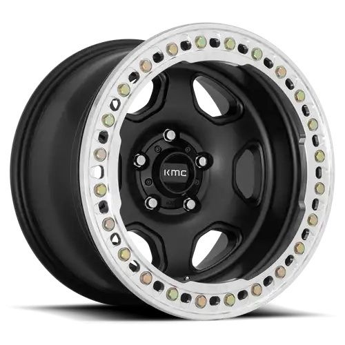 KMC KM233 HEX BEADLOCK SATIN BLACK 5x127 17R 9 71.5 -38
