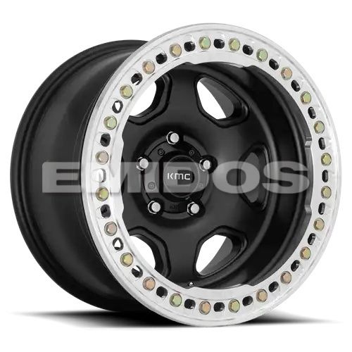 KMC KM233 HEX BEADLOCK SATIN BLACK 5x127 17R 9 71.5 -38