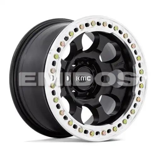 KMC KM237 RIOT BEADLOCK SATIN BLACK W/ MACHINED RING 5x127 17R 8.5 71.5 BNK