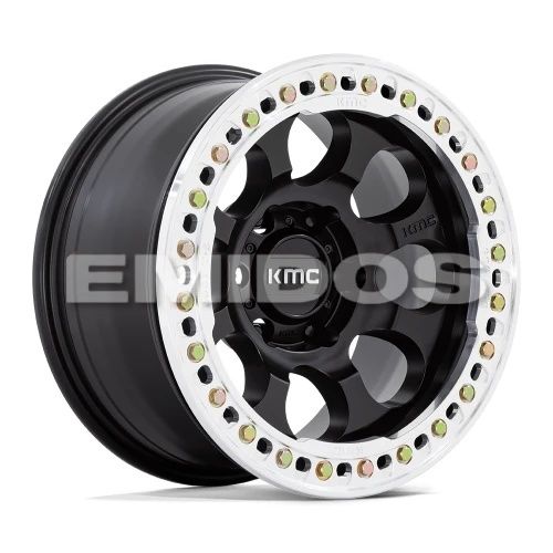 KMC KM237 RIOT BEADLOCK SATIN BLACK W/ MACHINED RING 5x127 17R 9 71.5 -38