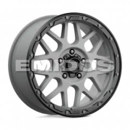 KMC KM535 GRENADE OFF-ROAD MATTE GRAY W/ MATTE BLACK LIP 5x120 18R 8.5 64.15 35