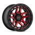 KMC KM540 RECON GLOSS BLACK MACHINED W/ RED TINT 6x139.7 17R 9 106.1 -12