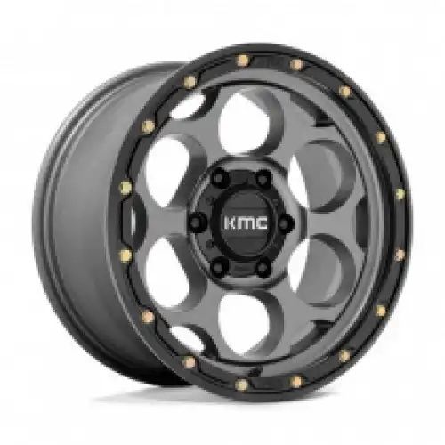 KMC KM541 DIRTY HARRY SATIN GRAY W/ BLACK LIP 8x170 17R 8.5 125.1 BNK