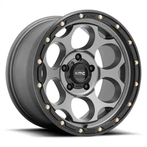 KMC KM541 DIRTY HARRY SATIN GRAY W/ BLACK LIP 6x139.7 18R 8.5 106.1 BNK