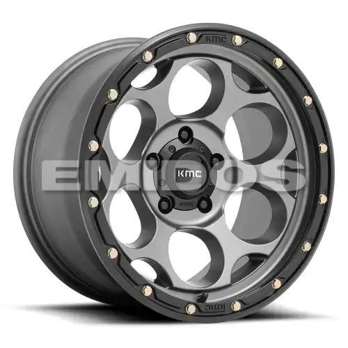 KMC KM541 DIRTY HARRY SATIN GRAY W/ BLACK LIP 6x139.7 18R 8.5 106.1 BNK