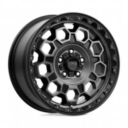 KMC KM545 TREK SATIN BLACK W/ GRAY TINT 5x127 17R 9 71.5 BNK