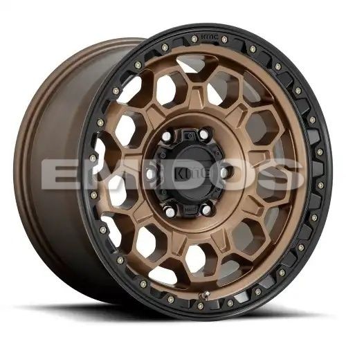KMC KM545 TREK MATTE BRONZE W/ BLACK LIP 6x139.7 17R 9 106.1 18