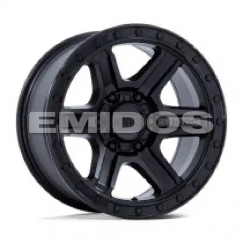 KMC KM551 OUTRUN MATTE BLACK W/ GLOSS BLACK LIP 6x139.7 18R 9 106.1 18