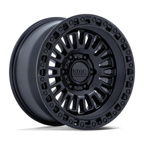 KMC KM554 AZTEC MATTE BLACK W/ GLOSS BLACK LIP 6x135 17R 8.5 87.1 BNK
