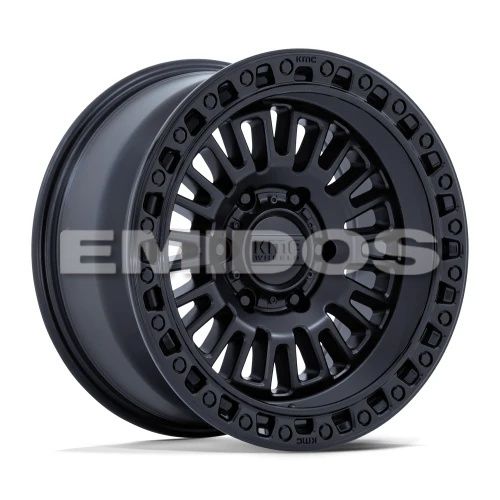 KMC KM554 AZTEC MATTE BLACK W/ GLOSS BLACK LIP 6x139.7 17R 8.5 106.1 BNK