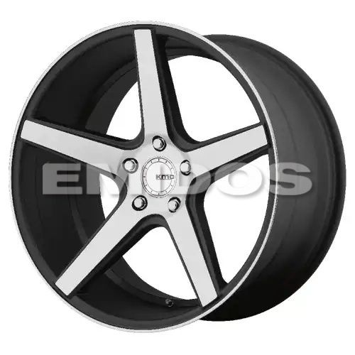 KMC KM685 DISTRICT SATIN BLACK W/ MACHINED FACE 5x114.3 22R 10.5 72.56 28