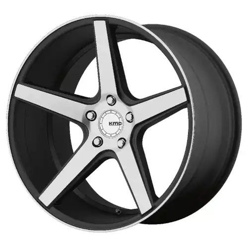 KMC KM685 DISTRICT SATIN BLACK W/ MACHINED FACE 5x112 18R 8 66.56 38