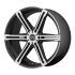 KMC KM686 FACTION SATIN BLACK W/ MACHINED FACE 6x135 22R 9.5 87.1 38