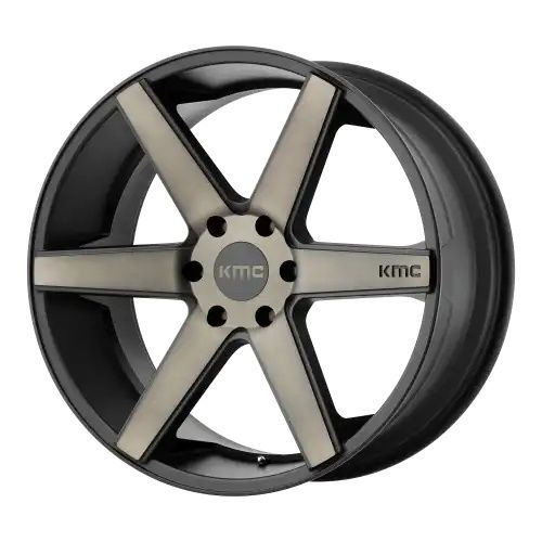 KMC KM704 DISTRICT TRUCK MATTE BLACK W/ DARK TINT 6x135 20R 8.5 87.1 38